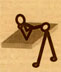bend over (e.g. table) bend over